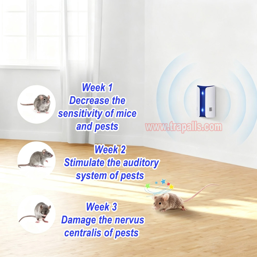 Home Multi Frequency Rodent Deterrent Electromagnetic Wave Pest Defender Ultrasonic Mouse Repeller - Image 12
