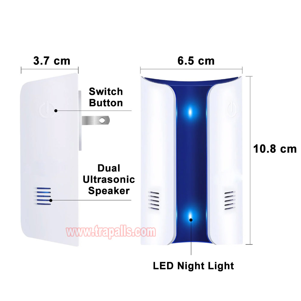 Home Multi Frequency Rodent Deterrent Electromagnetic Wave Pest Defender Ultrasonic Mouse Repeller - Image 3