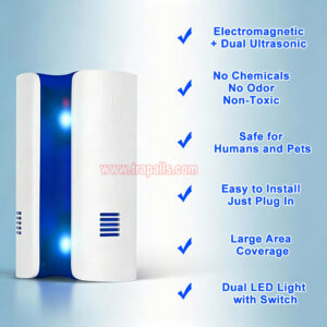 Home Multi Frequency Rodent Deterrent Electromagnetic Wave Pest Defender Ultrasonic Mouse Repeller - Image 7
