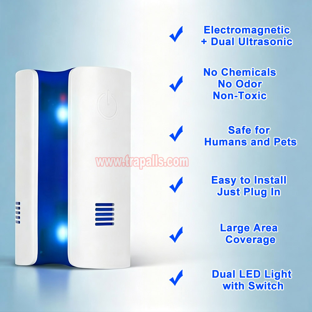 Home Multi Frequency Rodent Deterrent Electromagnetic Wave Pest Defender Ultrasonic Mouse Repeller - Image 7