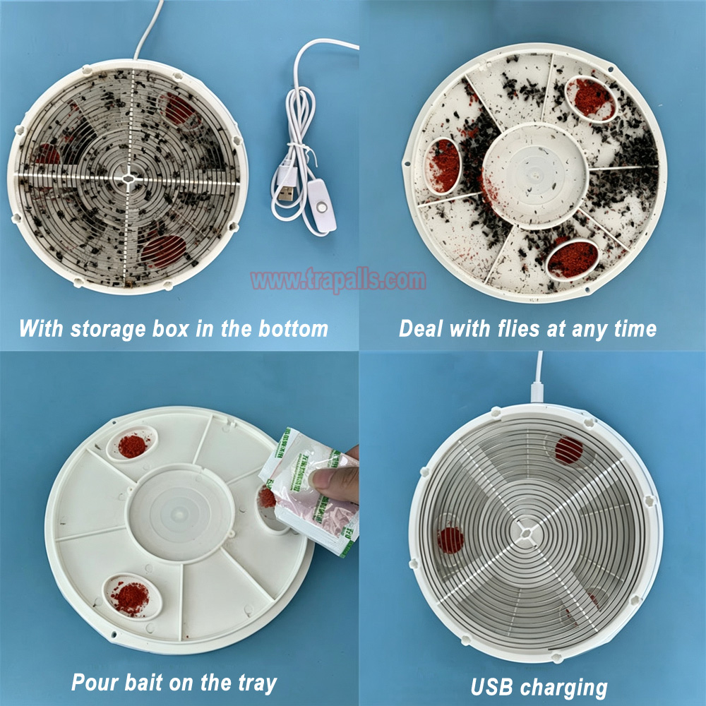 Indoor USB Charging Electronic UV Light Mosquito Killer Automatic Hanging Fly Trap Machine - Image 4