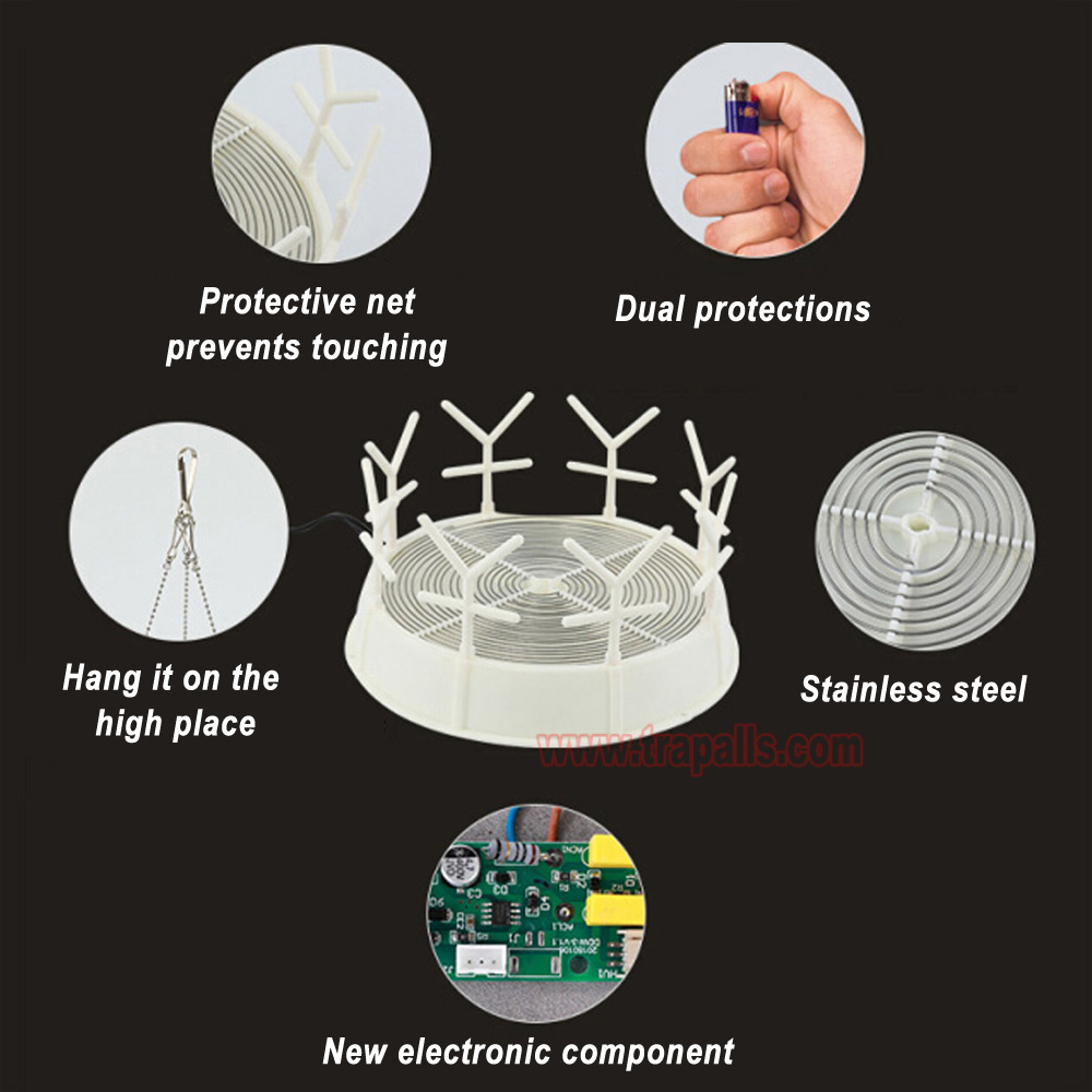 Indoor USB Charging Electronic UV Light Mosquito Killer Automatic Hanging Fly Trap Machine - Image 9