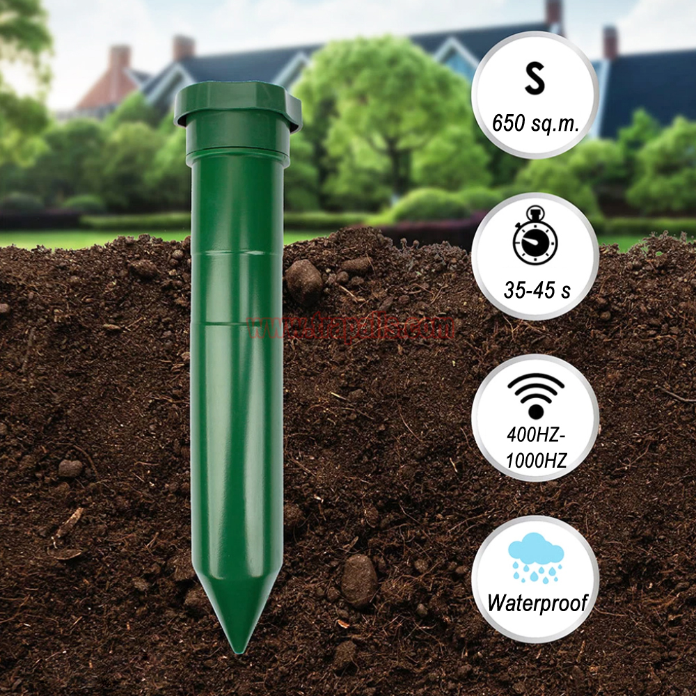 Garden Lawn Battery Powered Underground Sonic Vibration Gopher Snake Control Ultrasonic Mole Repeller - Image 11