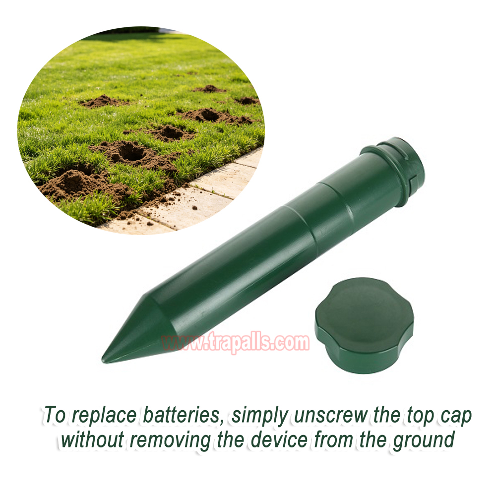 Garden Lawn Battery Powered Underground Sonic Vibration Gopher Snake Control Ultrasonic Mole Repeller - Image 7
