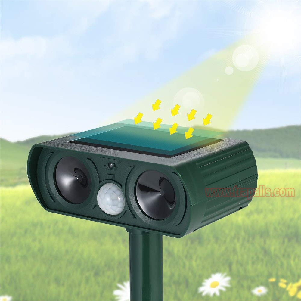 Outdoor Waterproof Solar Eco-Friendly Repellent PIR Sensor for Dogs Cats Squirrels Moles Ultrasonic Animal Repeller - Image 10