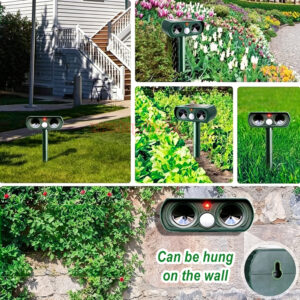 Outdoor Waterproof Solar Eco-Friendly Repellent PIR Sensor for Dogs Cats Squirrels Moles Ultrasonic Animal Repeller - Image 17