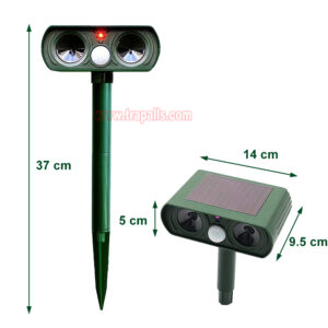 Outdoor Waterproof Solar Eco-Friendly Repellent PIR Sensor for Dogs Cats Squirrels Moles Ultrasonic Animal Repeller - Image 3