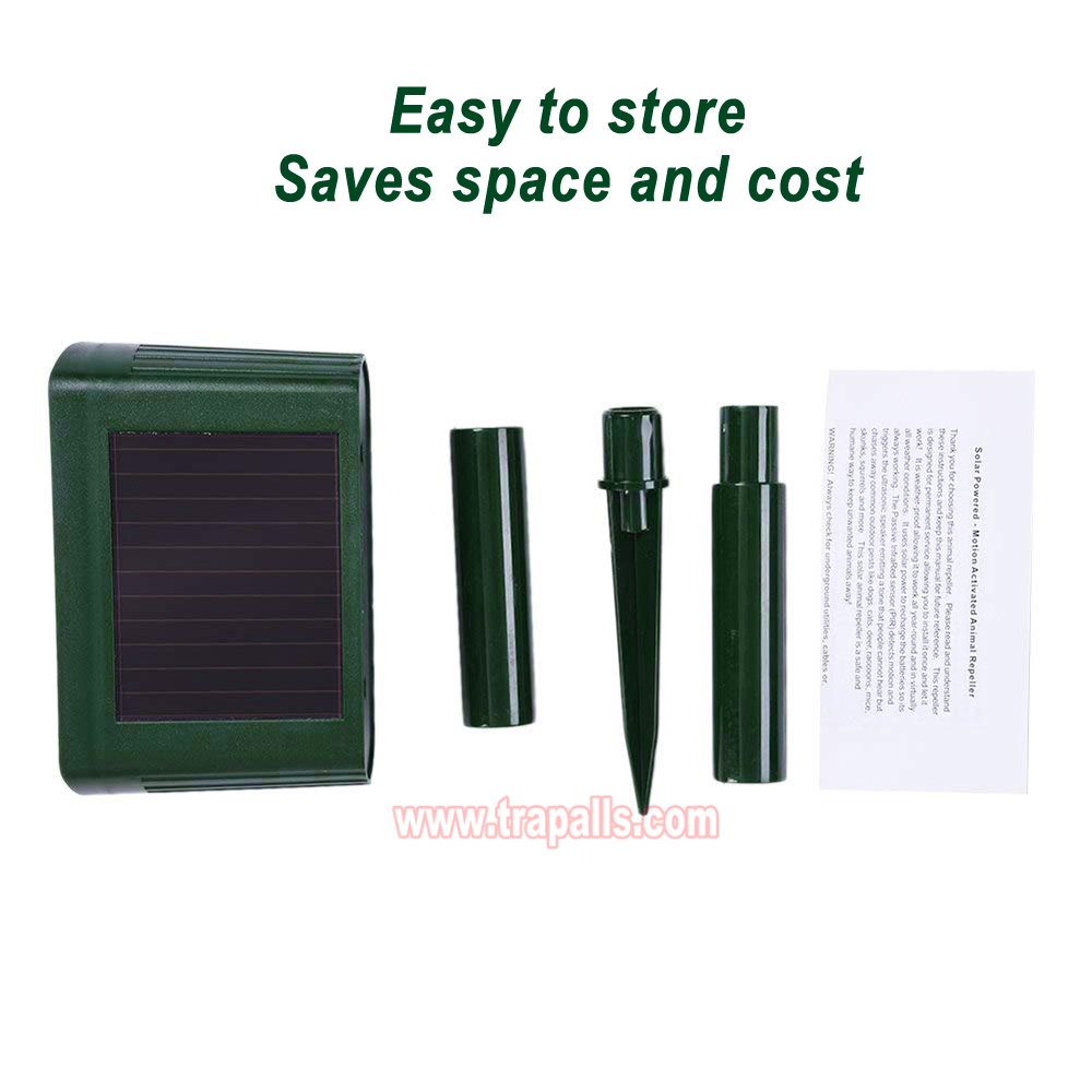 Outdoor Waterproof Solar Eco-Friendly Repellent PIR Sensor for Dogs Cats Squirrels Moles Ultrasonic Animal Repeller - Image 6