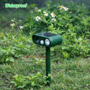 Garden LED Infrared Solar Mouse Dog Repellent with PIR Sensor Ultrasonic Animal Repeller - Image 16