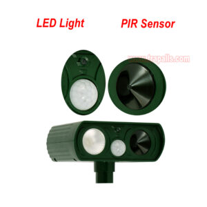 Garden LED Infrared Solar Mouse Dog Repellent with PIR Sensor Ultrasonic Animal Repeller - Image 6