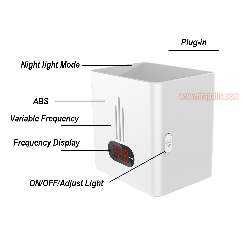 Indoor Plug in LED Night Light Electronic Pest Control with Frequency Fluctuation Display Ultrasonic Pest Repeller - Image 7