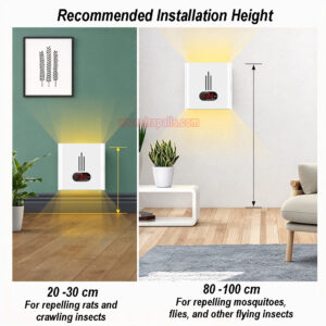 Indoor Plug in LED Night Light Electronic Pest Control with Frequency Fluctuation Display Ultrasonic Pest Repeller - Image 10