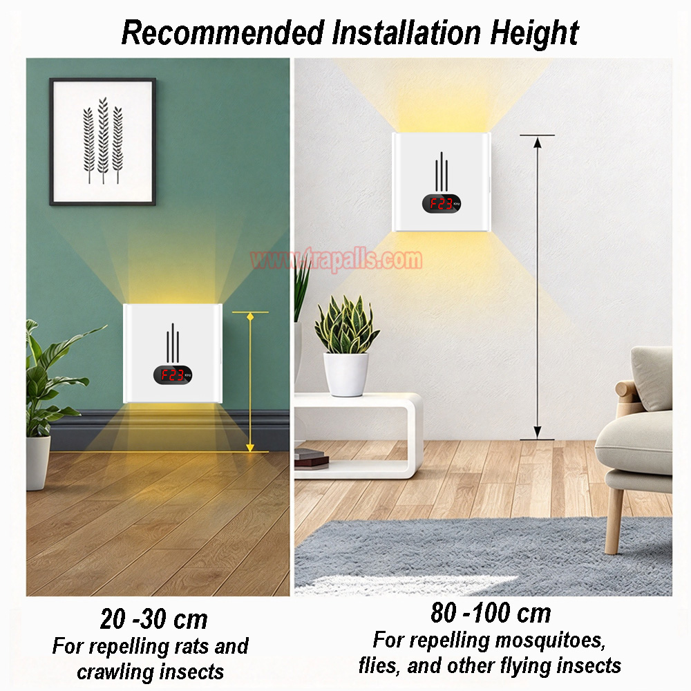 Indoor Plug in LED Night Light Electronic Pest Control with Frequency Fluctuation Display Ultrasonic Pest Repeller - Image 10