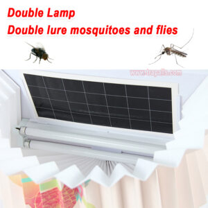 Indoor Wall Hanging Foldable Shell Dual Tube Insect Trap Sticky Paper Fly Catcher Electric Folding Mosquito Killer Lamp - Image 5