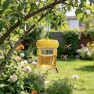 Outdoor Reusable Plastic Hanging Hornet Control Bee Catcher Wasp Bottle Trap - Image 11
