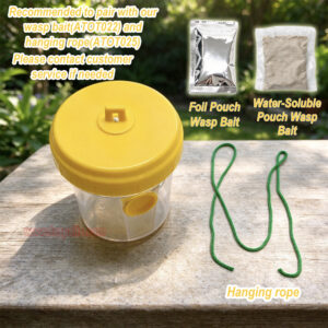 Outdoor Reusable Plastic Hanging Hornet Control Bee Catcher Wasp Bottle Trap - Image 8