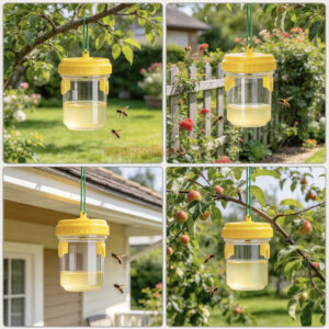 Outdoor Reusable Plastic Hanging Hornet Control Bee Catcher Wasp Bottle Trap - Image 9