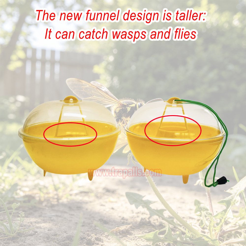 Orchard Garden Reusable Hanging Tall Funnel Design Prevents Spillage Hornet Control Fly Catcher Wasp Trap - Image 10
