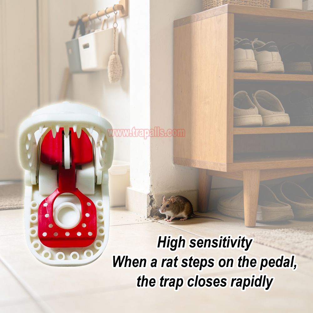 Indoor Humane Reusable Plastic Quick Catch Pest Control Mouse Snap Trap with Teeth Edge - Image 7