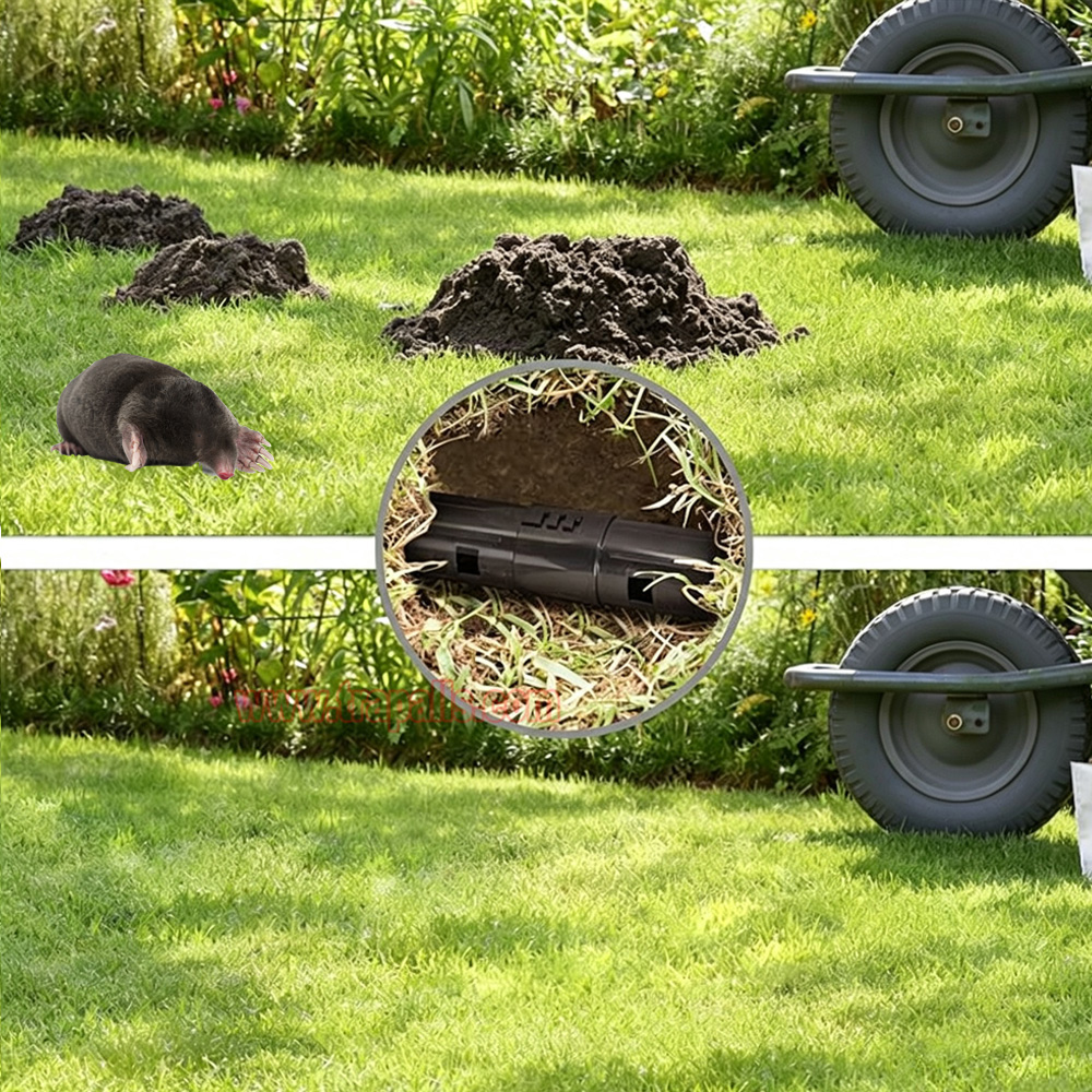 Garden Lawn Two Check Openings Humane Catch and Release Live Gopher Vole Adjustable Length Mole Trap - Image 14