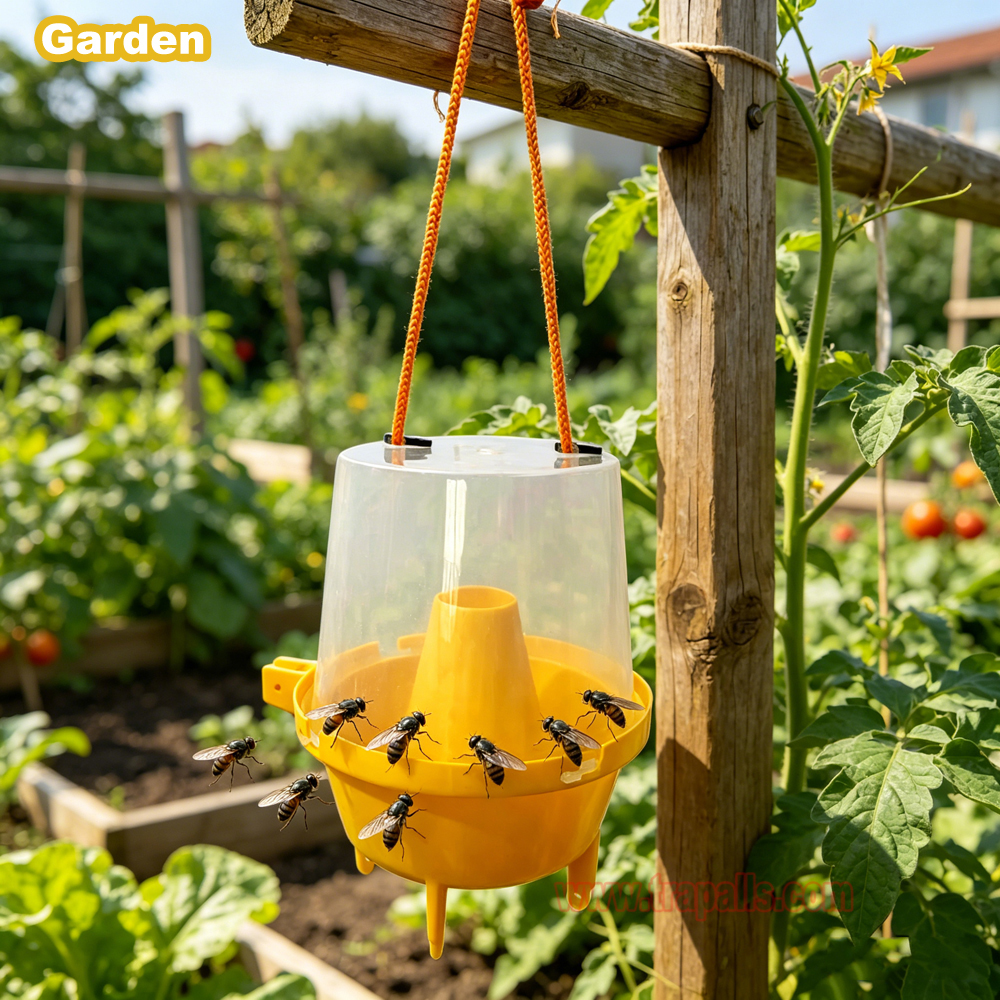 Outdoor Plastic Hanging Multi Pest Control Escape-Proof Inverted Cone Fly Catcher Fruit Fly Trap - Image 13
