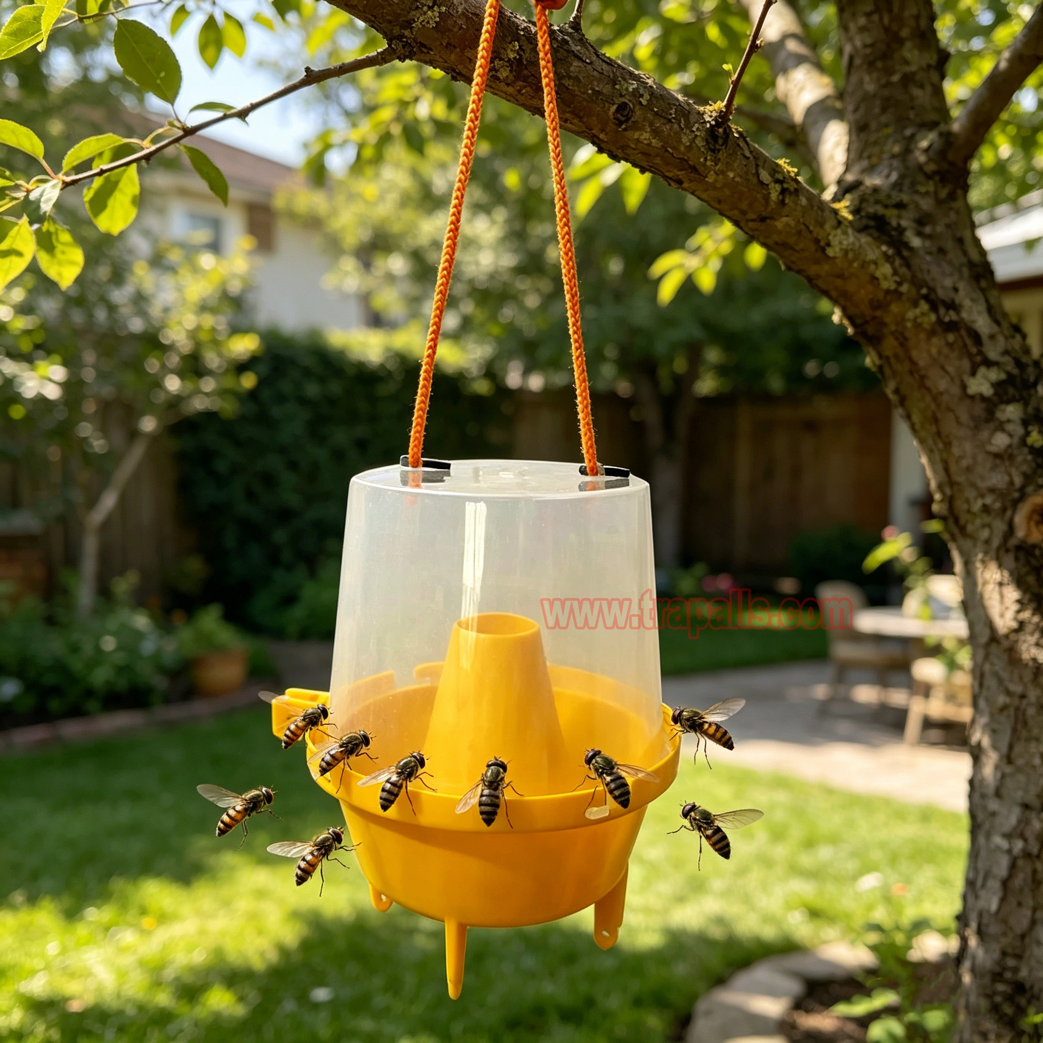 Outdoor Plastic Hanging Multi Pest Control Escape-Proof Inverted Cone Fly Catcher Fruit Fly Trap - Image 14