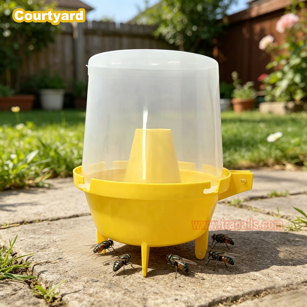Outdoor Plastic Hanging Multi Pest Control Escape-Proof Inverted Cone Fly Catcher Fruit Fly Trap - Image 8