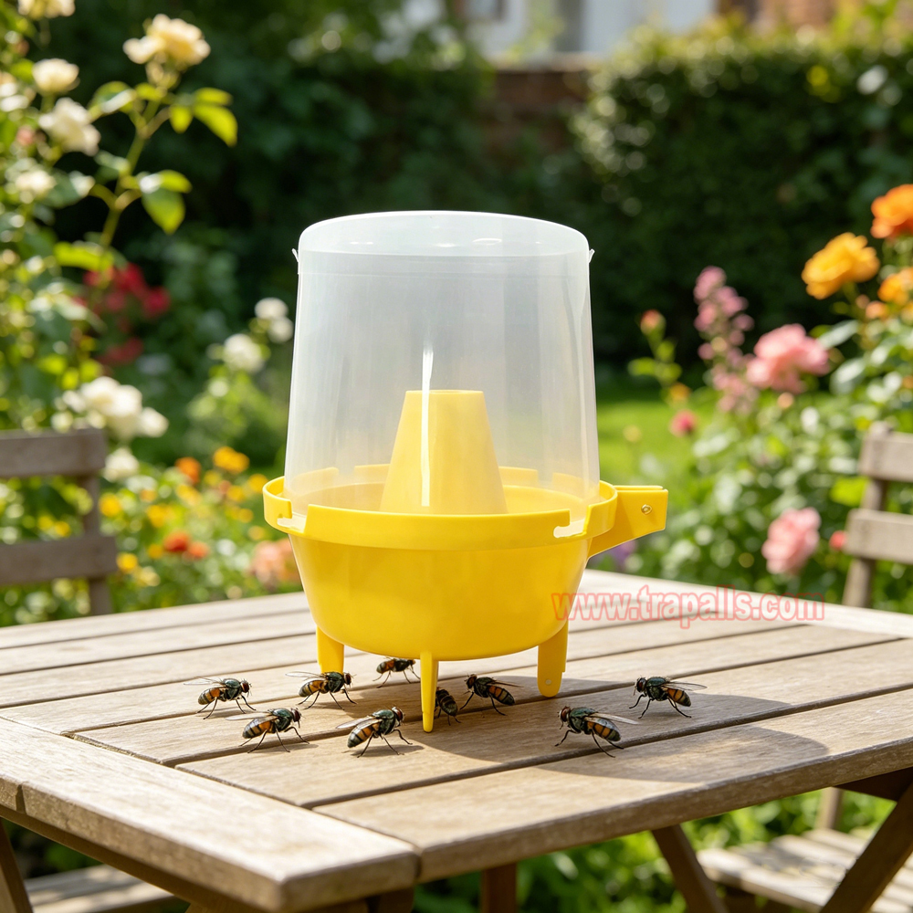 Outdoor Plastic Hanging Multi Pest Control Escape-Proof Inverted Cone Fly Catcher Fruit Fly Trap - Image 9