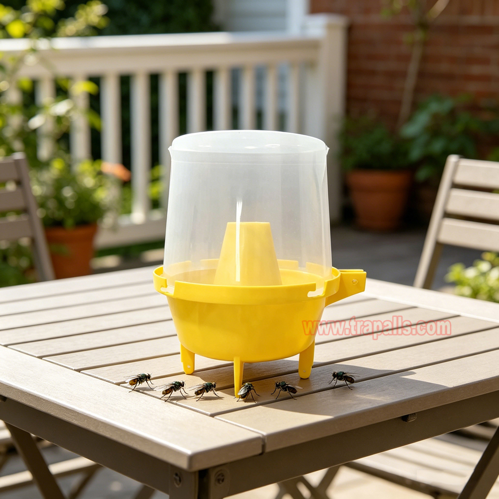 Outdoor Plastic Hanging Multi Pest Control Escape-Proof Inverted Cone Fly Catcher Fruit Fly Trap - Image 10