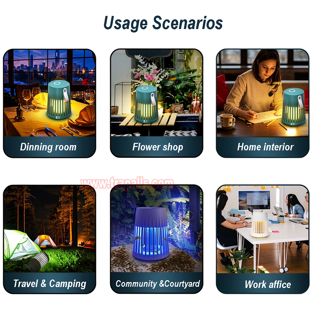 Indoor Outdoor Portable UV Light Flying Insect Repeller Electric Mosquito Killer Lamp - Image 9