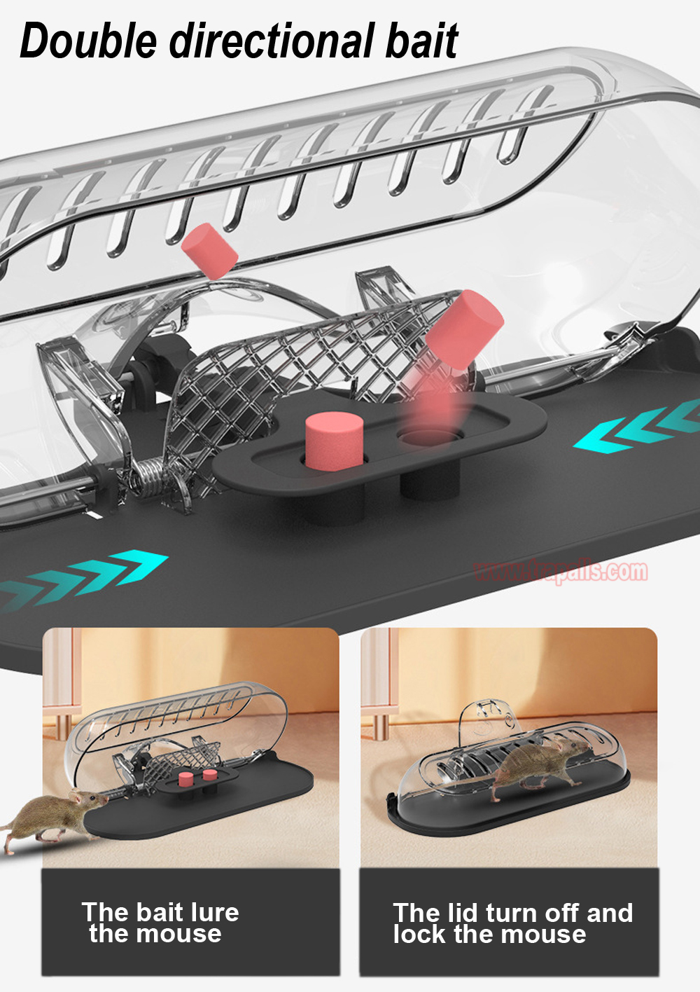 Indoor Warehouse Humane Live Mouse Catch Trap Effective High Sensitive Mouse Trap Cage - Image 10