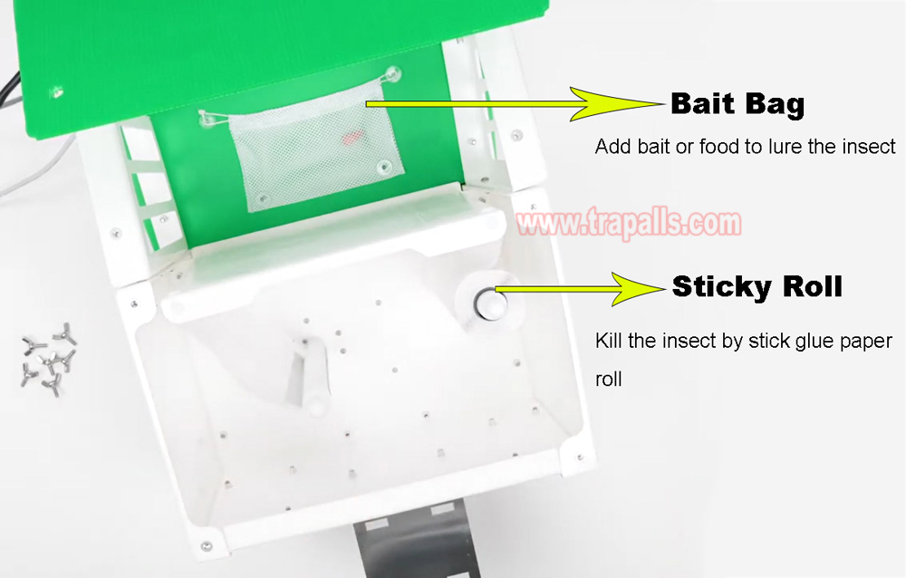 Garden Solar Intelligent Monitoring Flying Insect Control Pest Killer Electronic Insect Glue Trap - Image 12