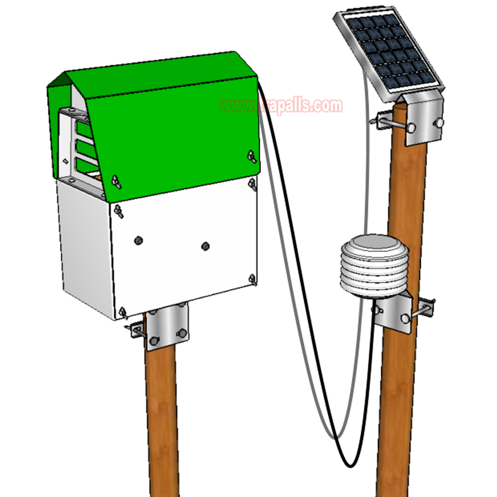 Garden Solar Intelligent Monitoring Flying Insect Control Pest Killer Electronic Insect Glue Trap - Image 3