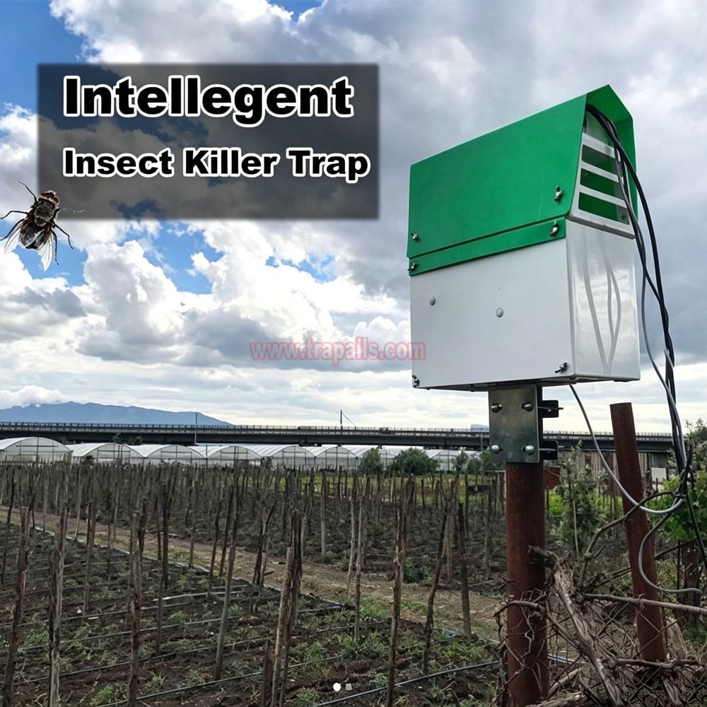 Garden Solar Intelligent Monitoring Flying Insect Control Pest Killer Electronic Insect Glue Trap - Image 9