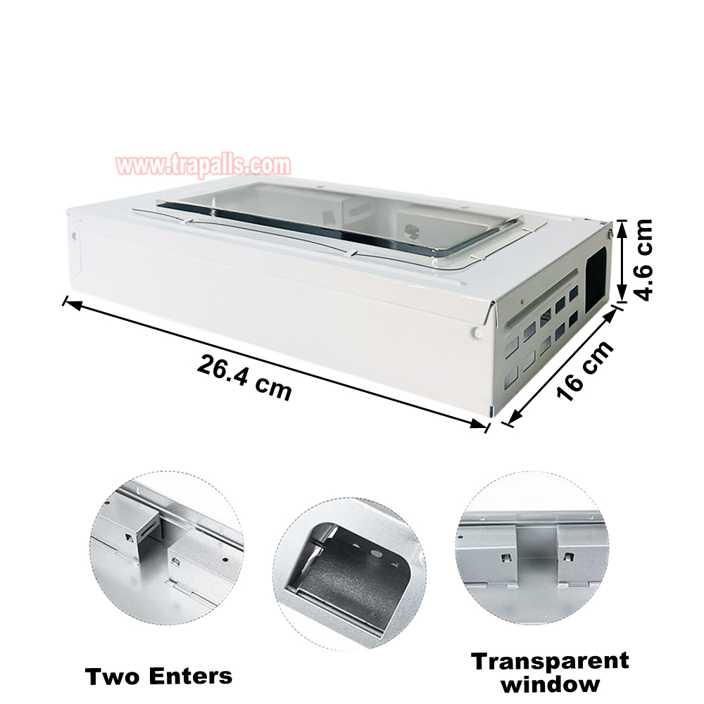 Multiple Catch Rat Capture Device with Glass Easy to Observe Rodent Bait Station Mouse Trap - Image 3