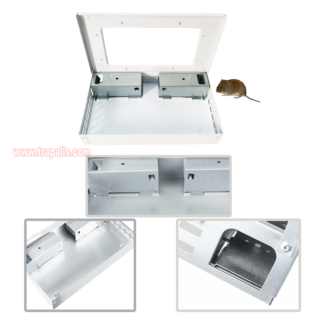 Multiple Catch Rat Capture Device with Glass Easy to Observe Rodent Bait Station Mouse Trap - Image 8