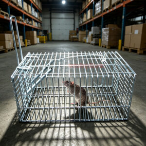 Indoor Outdoor Humane Design Rat Capture Live Catch Rodent Control Wire Mesh Cage Metal Mouse Trap Cage - Image 7
