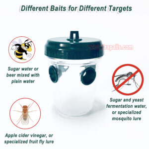 Outdoor Garden Hanging Multi-hole Mosquito Catcher Fruit Fly Control Wasp Bottle Trap - Image 4