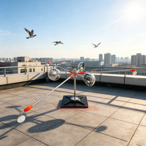 Outdoor Roof Telescopic Pole Keep Pigeon Away Bird Spinning Deterrent Device 360°Reflective Bird Repeller - Image 9