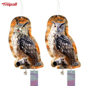Garden Hanging Hawk Eagle with Reflective Tape Double Sided Owl Reflective Device Owl Bird Deterrent