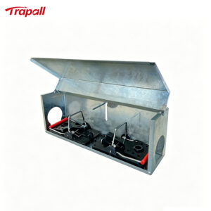 Outdoor Durable Quick Trigger Rodent Control Dual Entry Tunnel Rat Trap Box Rat Trap