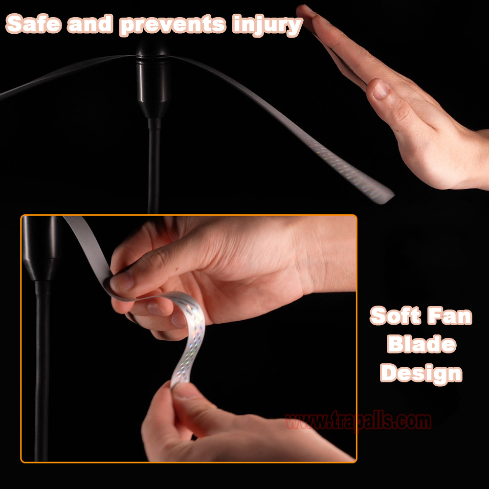 Indoor Outdoor Rechargeable Tabletop and Hanging Hook Option LED Light Mosquito Repeller Fly Repellent Fan - Image 11