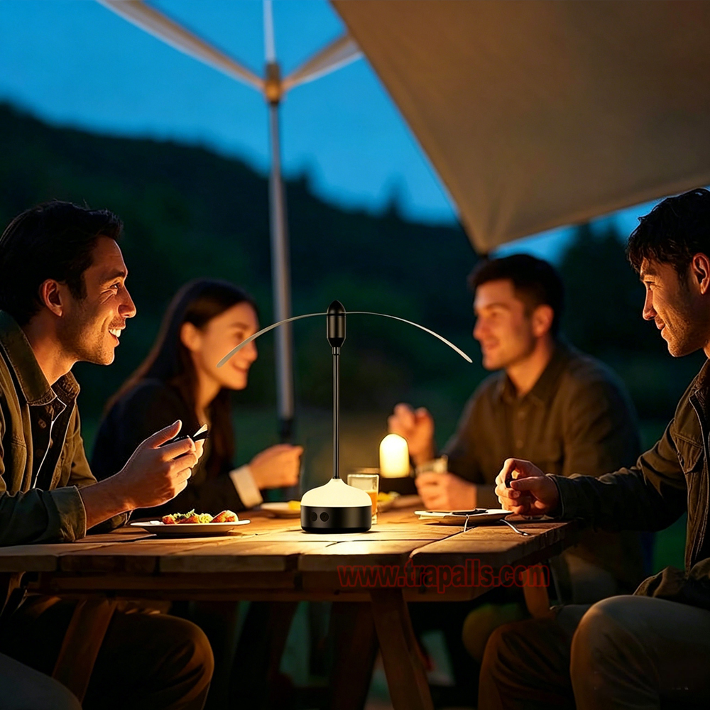 Indoor Outdoor Rechargeable Tabletop and Hanging Hook Option LED Light Mosquito Repeller Fly Repellent Fan - Image 22