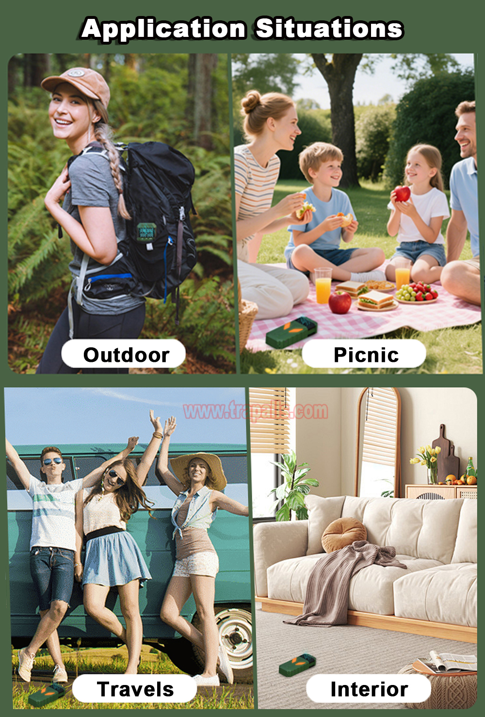Outdoor Travel Portable 3-in-1 Electric Mosquito Repellent with Camping Lantern Mosquito Repeller - Image 14