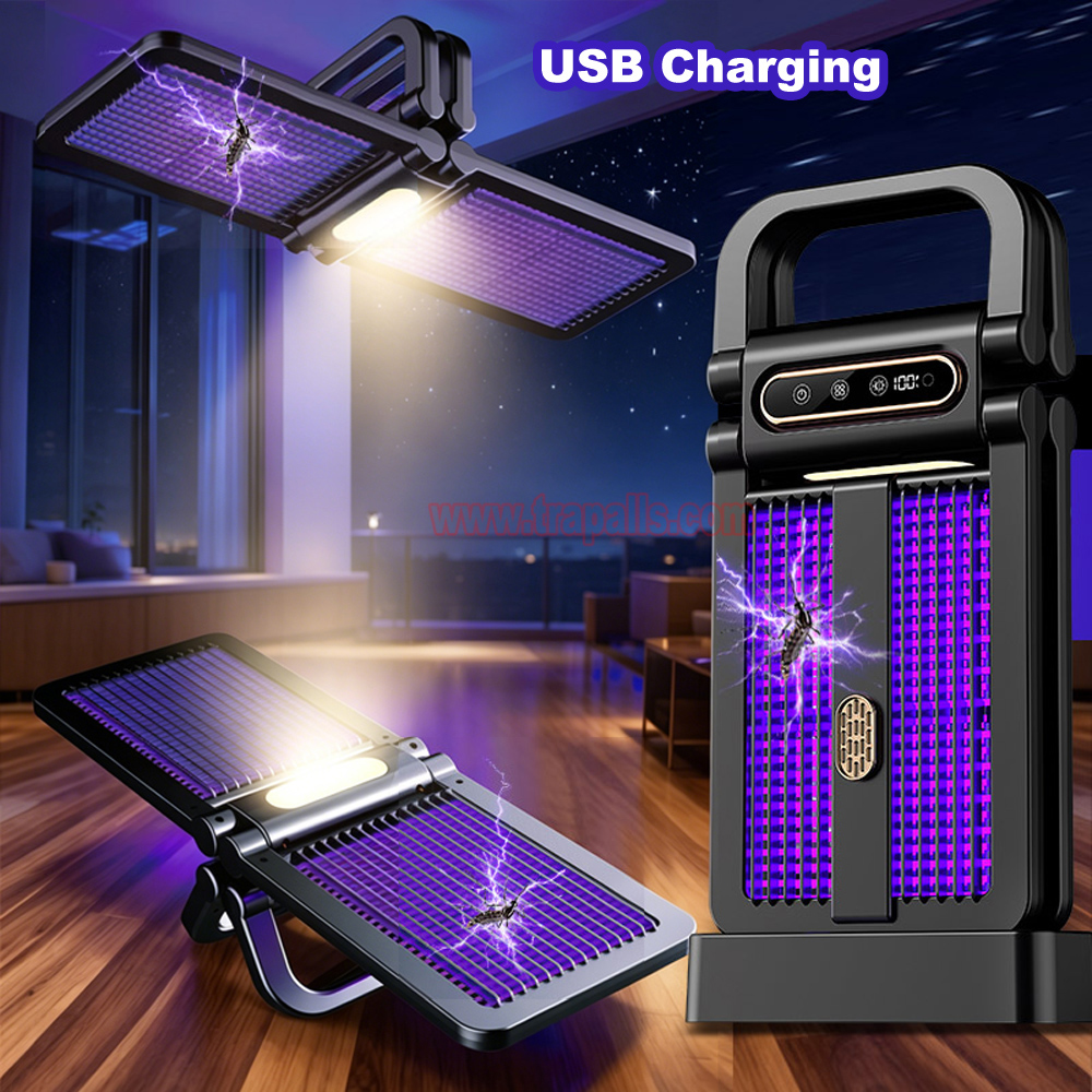 Outdoor Indoor Portable Foldable Smart Light Control Electric Insect Zapper Electric Shock Mosquito Killer Lamp - Image 15