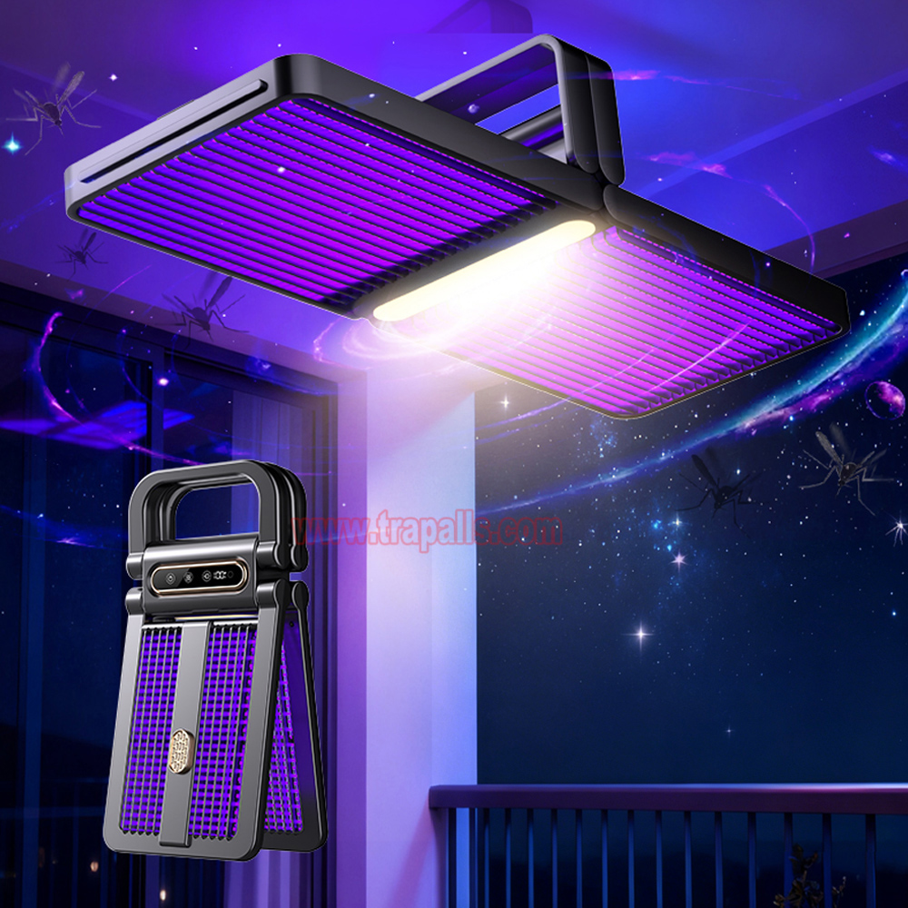 Outdoor Indoor Portable Foldable Smart Light Control Electric Insect Zapper Electric Shock Mosquito Killer Lamp - Image 18