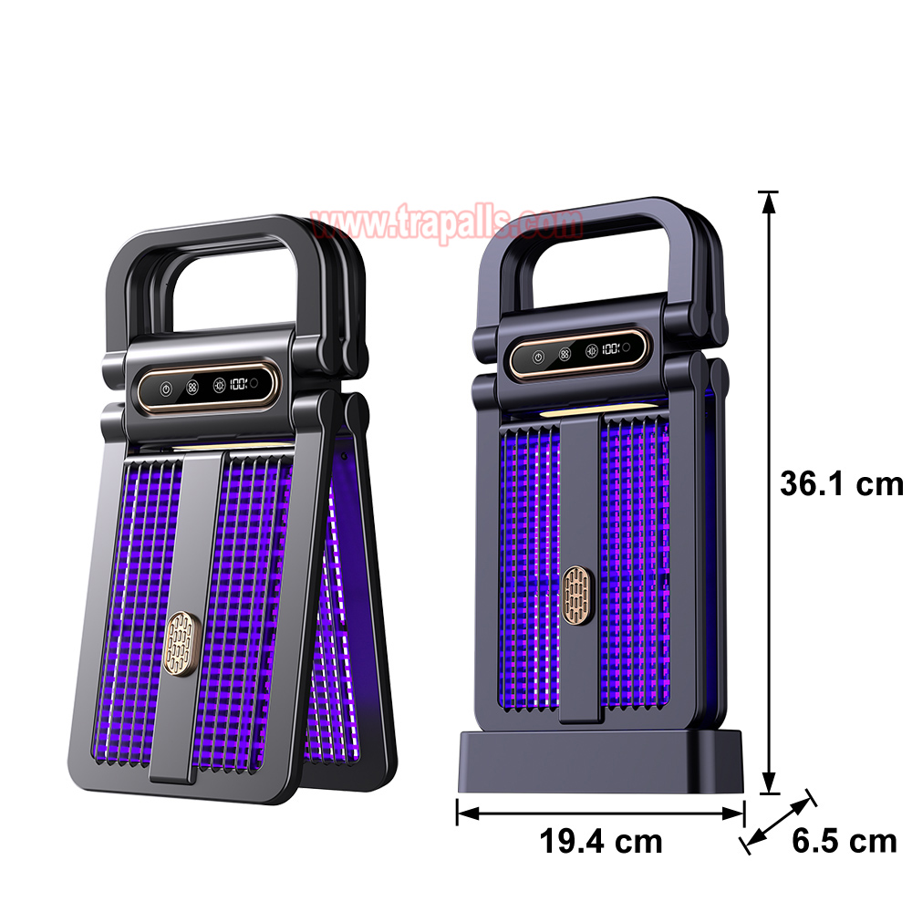 Outdoor Indoor Portable Foldable Smart Light Control Electric Insect Zapper Electric Shock Mosquito Killer Lamp - Image 3