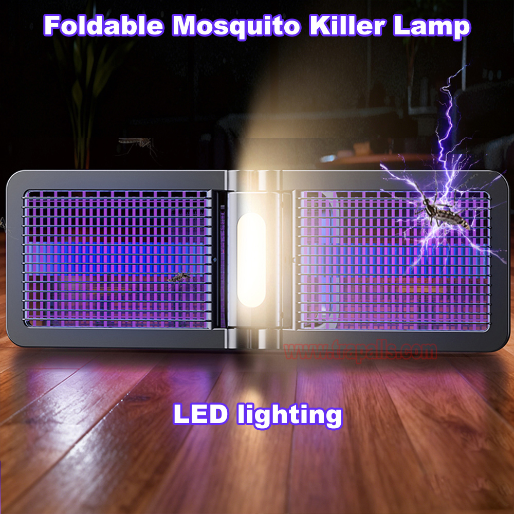 Outdoor Indoor Portable Foldable Smart Light Control Electric Insect Zapper Electric Shock Mosquito Killer Lamp - Image 8