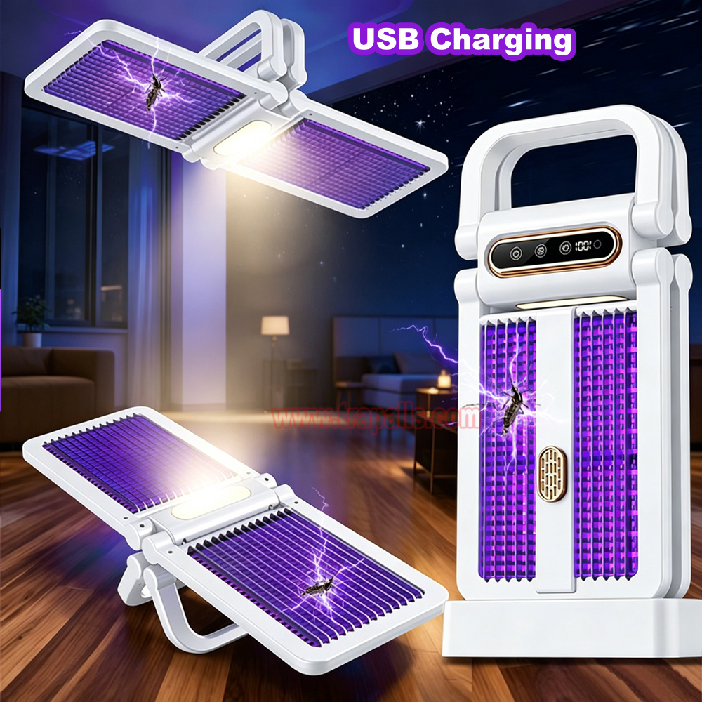 Outdoor Indoor Portable Foldable Smart Light Control Electric Insect Zapper Electric Shock Mosquito Killer Lamp - Image 6