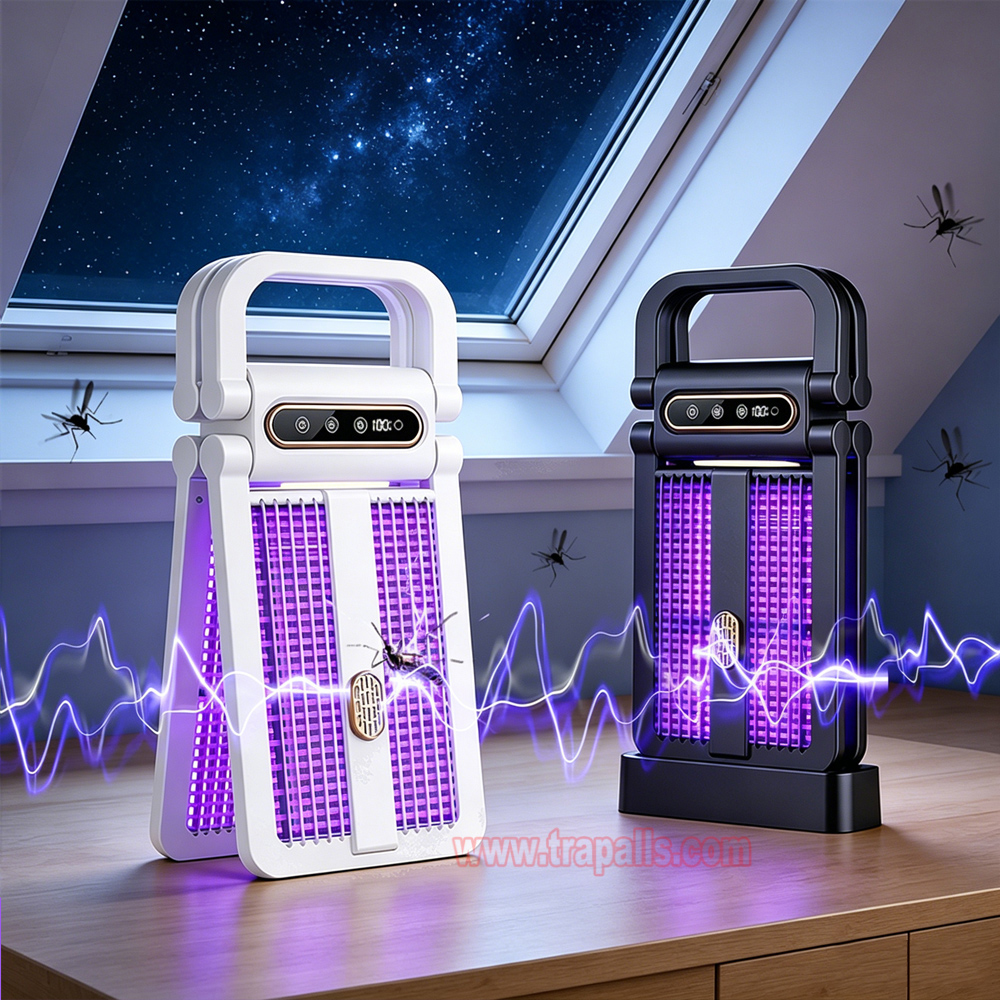 Outdoor Indoor Portable Foldable Smart Light Control Electric Insect Zapper Electric Shock Mosquito Killer Lamp - Image 8